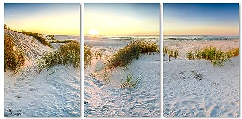 Queence | Acrylglasbild 3-Teilig 180x90 cm | Triptychon | Sonnenuntergang | Wandbild | Glasbild | Acrylbild | Acryl | Glas | Kunstdruck | Wand-Deko | mit Aufhängesystem