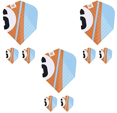 Target Darts Chicane Design 3 x Sets von Pro. Ultra Orange Ten-X Dart Flights - insgesamt 9 Stück