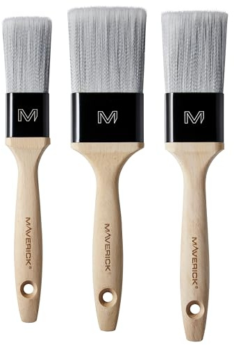 Maverick 290-serien S målarpenslar 3-pack professionellt rakt snitt Twista-huvud med FSC trä 3-delat paket set 3,8 cm, 5 cm, 6,3 cm