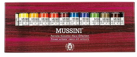 Schmincke - MUSSINI finest resin oil colours, cardboard set, 12 x 15 ml set, 70 012 097