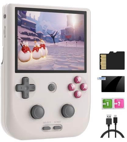 RG405V Handheld Game Console Android 12 System 4’’ IPS Touch Screen Game Player Built-in 128G TF Card 3154 Classic Games 5500 mAh Battery Compatible with Bluetooth and WiFi