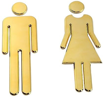 LXYDPZ Panneaux de Toilettes pour Hommes et Femmes, Porte de Toilette, Plaque de signalisation de WC, Panneau Mural pour Hommes et Femmes, Bloc Mural, Panneau de signalisation de WC