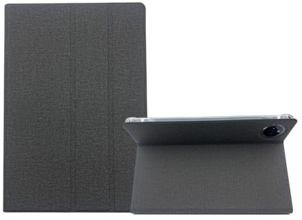 ANTEMPER Hülle für ANTEMPER D106B 10,1 Zoll Tablet, Dreifach Falt Klapp Schutzhülle Case, Ultra Dünn Leicht Ständer Schale Smart Cover mit Translucent Frosted Rückhülle, Grau