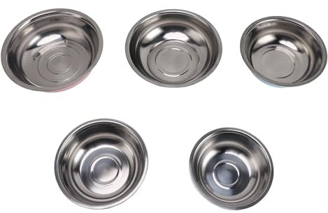 Set ciotole in acciaio inox, terrina, insalatiera in acciaio inox, set ciotole, ciotole in acciaio inox 304, ciotole impilabili per accessori grattugia impilabili e base in