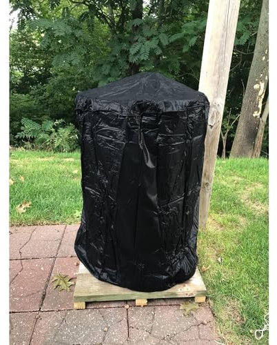 Cozzka 55 Gallon Ugly Drum Smoker Cover for Barrel Smoker Waterproof Heavy Duty Barrel BBQ Smoker Grill Cover 55 Gal Barrel House Cooker Covers