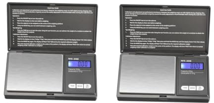 Amosfun 2 Stück Schmuckwaage 500 G 0 1 G Genauigkeit Digitale Waage Für Präzise Messungen Hintergrundbeleuchtetes Display