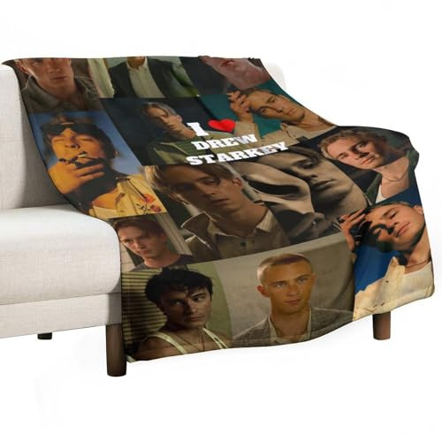 QapLWczK Drew Star Starkey Decke, Klimaanlage, superweich, für Reisen, Outdoor, Flanelldecke, modisch, personalisiertes Geschenk, Büro, Sofa, Merch30 x 40, Stil
