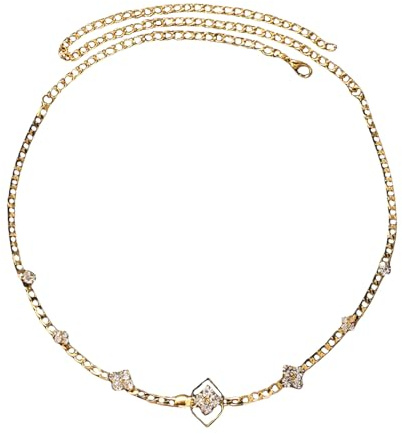 Headpiece for Wedding Guest Crystal Hair Chain Rhinestone Head Chain Bridal Festival Hair Accessories for Women and Girls Gold 4505