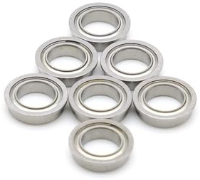 Aqxypas F6803ZZ Flanschlager 17 x 26 x 5 mm 2 Stück ABEC-7 doppelt geschirmte Rillenkugellager mit Flansch F6803 Z ZZ Kugellager F6803-2Z F6803Z
