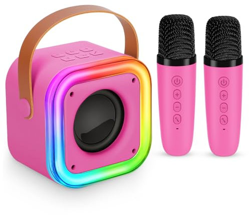 Spinosaurus Kinder Karaoke Maschine Mit 2 Mikrofonen Bluetooth Mikrofon Karaoke Anlage Für 3-12 Jahre Kinder Geschenke Tragbarem Lautsprecher Mit Led-Licht Singen Geburtstag Geschenken