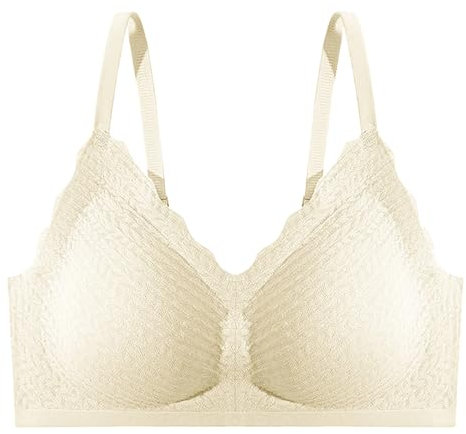 Sport-BHS FüR Damen BH Damen Ohne Bügel Glatt Komfort Vollschalen Gepolstert Bustier Weicher BH Bequemer T-Shirt Soft BH Bra Bralette Bustier Damen Spitze Geschenk