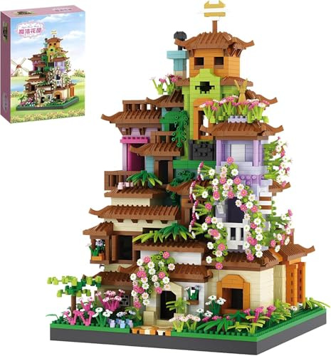 Pasyru Magisches Huawu Modular Modell Haus Bausätze, 4221 Teile Klemmbausteine Architektur Straßenansicht Bausteine Spielzeug, City Street Konstruktionsspielzeug, Geschenk für Jungen und Erwachsene