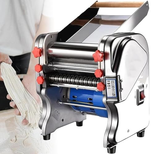 XSDAJSD Macchina per Pasta elettrica, Macchina Automatica per Spaghetti per Uso Domestico e Commerciale, Macchina per laminazione della Pasta (Fkm200)