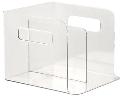 Nuytghr Transparenter Acryl-Briefhalter, Dokumentenaufbewahrung, Organizer, stabiler Acryl-Briefsortierer, Schreibtisch-Aktenhalter, 19,8 x 18,3 x 15,2 cm, für Zuhause, Arbeitsplatz, Schule und Küche