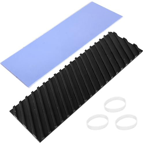 Hodyludy M.2 2280 SSD Heatsink Graphene Coating Copper Heat Sink, 70x20x2mm Laptop NVMe M.2 Heatsink with Silicone Thermal Pad for 2280 M2 SSD Laptop