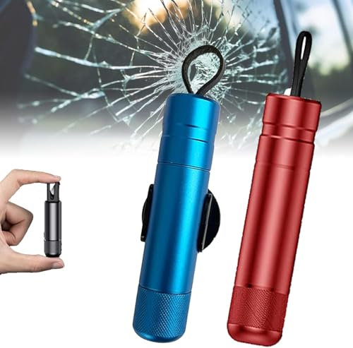 Marteau De SéCurité Hammerdex, Marteau De SéCurité Brise-Verre Sous L'Eau, Outil De SéCurité Automobile Hammerdex, Outil D'éVacuation D'Urgence (Bleu +Rouge)