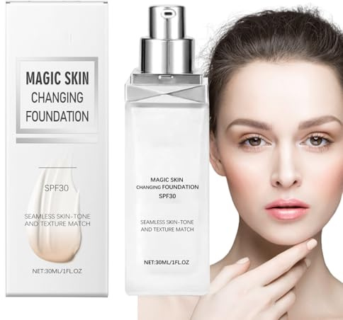Color match foundation - moisturizing liquid base, correcting concealer | spf 30 lightweight cream with adjustable tone seamless finish, color changing for women full coverage natural makeup look