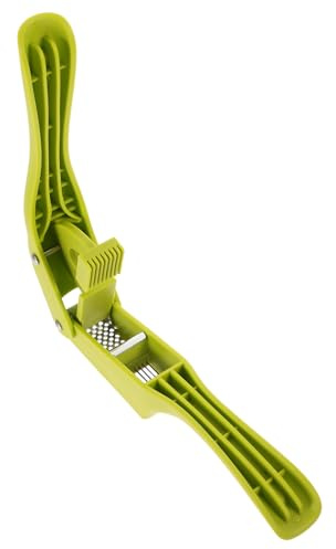 DIYEAH Presse-ail Multifonctionnel Manuel Hachoir à Ail et Presse à Gingembre en Inox Poignée Ergonomique Usage Domestique la Cuisine Boîte Présent Colorée Verte