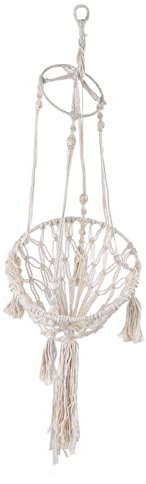 UUNPODDO Hamaca para Gatos Tejida a Mano, Cama para Gatos Colgante de macramé, Columpio para Gatos con Cuerda de algodón con Marco de Madera de Haya, Hamaca de Estilo Bohemio para Uso en