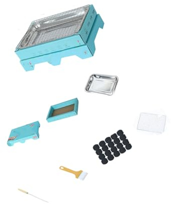 Griglie a carbone in acciaio inox per cucinare all'aperto, distribuzione uniforme del calore, design portatile per campeggio, picnic, cortile, griglie usa e getta, con griglia in acciaio inox, griglie