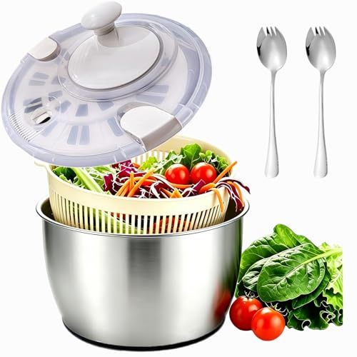 W&H Centrifugador de ensalada de acero inoxidable de 5