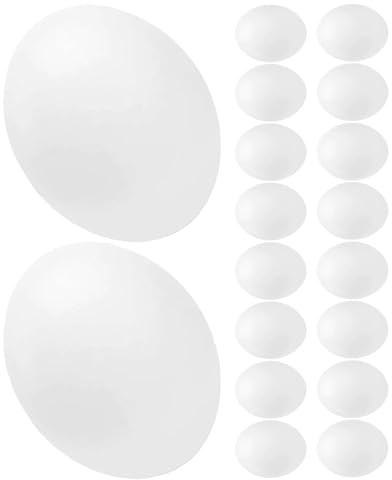 IWOWHERO Œufs en Plastique Blanc pour Perruches et Oiseaux de Nidification, 24 Pièces, Accessoires pour Études Scientifiques et Arrêt de Ponte