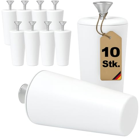 markiso® Rolladenstopper Weiß geschlossen [10 Stück] Wespenschutz, Rollladen Anschlagstopper 40 mm inkl. Schraube & Dichtung - Rollostopper für Rollo & Jalousie - Ersatzteile & Zubehör für Rolladen