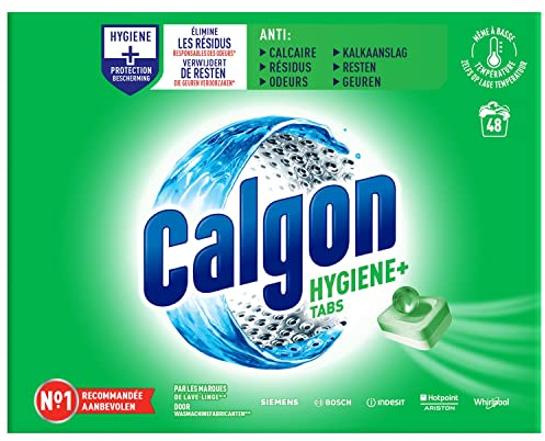 CALGON Set di 48 compresse anticalcare Hygiene Plus per la lavatrice