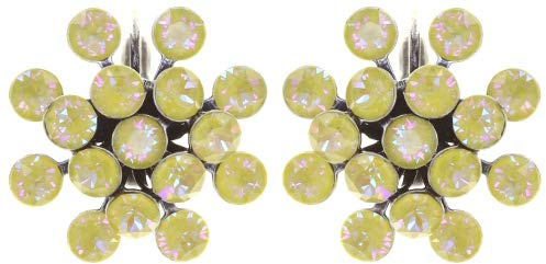 Konplott Ohrringe/Brisuren Magic Fireball 21mm silver lemon jelly crystal sunshine de lite