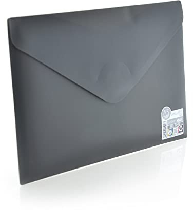 Packung mit 10 Ordnern mit Klettverschluss, Größe A5/Quartille, Ref. 90418G, Vital blickdicht, matte Oberfläche und Glanz, weiche Haptik, Büro Aufbewahrung Aktenordner von Office Box (grau)