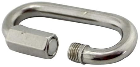 BINBAL Accessori Hardware Confezione da 8 Pezzi M6 in Acciaio Inossidabile 316 moschettone a Catena a Maglia Rapida connettore for Fune Fibbia bloccata Gancio Lavoro di Limiti di 400 kg