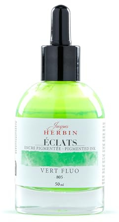Jacques Herbin 16805TAMZ Tintenflakon Kalligraphie Aquarell 50ml Neon Grün