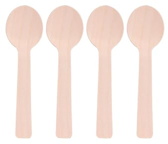 Pack of 2,000 100mm Biodegradable, Compostable & Plastic Free Wooden Soup Spoons. Disposable and Eco-Friendly.