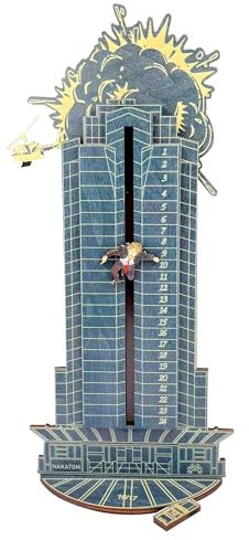 Christmas Die Hard Advent Calendar,GWAWG Christmas Countdown Calendars,Christmas Hans Gruber Interactive Advent Calendar for Tabletop Decorations,Party Favors, Classroom Prizes,Xmas Gift (Blue)