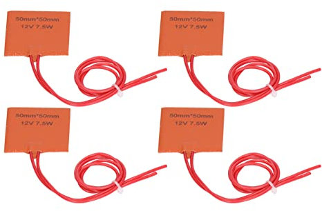 Silikon-Wärmepad, 4 Stück, 12 V, 7,5 W, Heizmatte, 120–150 ℃ Wärmepad für Schnelles Aufheizen, 200 ℃ Maximale Fasstemperatur