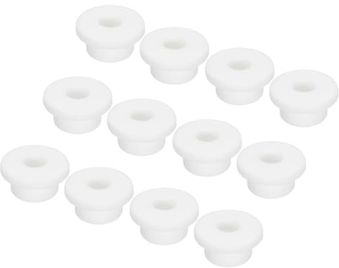 QUARKZMAN 12pz Passacavo in Gomma a Forma di T, Diametro 18mm Diametro Interno 7mm Protezione Sigillante per Fori Flessibili per Cavi Tubi, Bianco