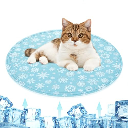 PETTOM Tapis Rafraîchissant Chat Petit Chien pour Été (Diamètre 40cm)