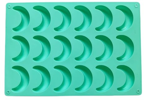 Kipferl Backform Silikon, 18 Mulden Silicone Vanillekipferl Form Backformen, Schokoladenformen Geleeformen, Gießform Silikonform Eiswürfel, Antihaftbeschichtet Vanillekipferl Form Zum Backen, Kuchenfo