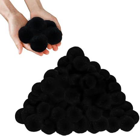 FIVMEN Filterbälle Pool Filterballs 700g, Ersetzen 25Kg Quarzsand Filtersand für Sandfilteranlagen Aquarium Poolzubehör Schwimmbad Poolfilter, Schwarz