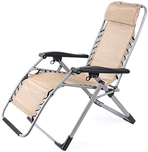 Leichter klappbarer Liegestuhl für Camping, Garten, Liegestühle, tragbar, atmungsaktiv, Sonnenliege für Terrasse, Garten, Strand, Pool, im Freien, leichter Liegestuhl, Schwarz, Braun (Kaki A)