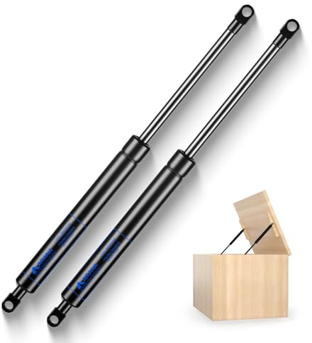 ARANA Universal Gas Struts 350MM 100N Heavy Duty Gas Springs Replacement for Ottoman Bed Boat Cover Hatch Lid Tool Toy Wooden Storage Box Window and DIY Scene,(M6 Piston rod thread 8mm Eyelet),2X