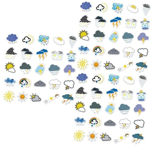 CAXUSD 150stücke Wetter-symbole Aufkleber Für Wasserflaschen Laptops Und Skateboards Wetterfestes Design Wetter-graffiti Dekoration Für Reisen Und Freizeit