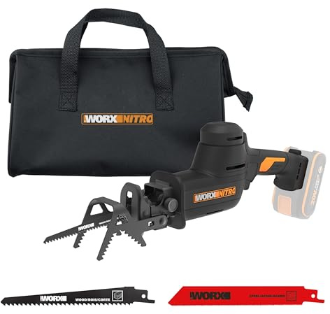 WORX | Kompakt handsåg, WG893E.9, borstlös motor, perfekt för beskärning av små grenar, inkluderar inte batteri och laddare
