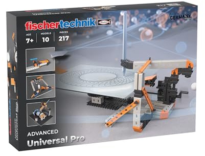fischertechnik Universal Pro 571903 – Konstruktionsbaukasten, technisches Spielzeug, 10 Modelle ab 7 Jahren, Orange | Konstruktionsbaukasten 571903 mit Labyrinth und Eiermalmaschine Modelle, fördert technisches Verständnis, Made in Germany