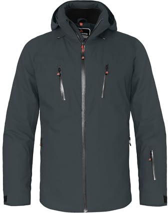 Bergson RESO 2 | Herren Skijacke & Winterjacke, wattiert, wasserdicht, Winddicht, atmungsaktiv, Graphite [949], 26 - Herren