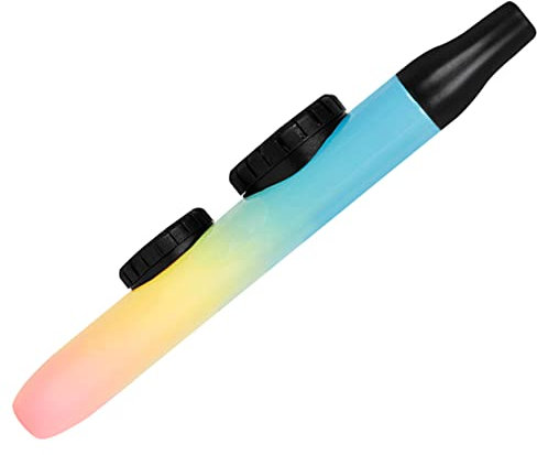 BESTonZON Professionelles Kazoo Mit Membran Und Seil Kleines Musikalisches Begleitinstrument Für Gitarre Ukulele Kinder Kompakt Und Tragbar in Dreifarbiger Hochglanzoptik