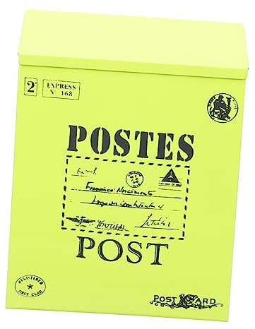 DOITOOL Buzón Retro con Cubiertas Magnéticas Hogar Decoración Vintage Hierro Duradero