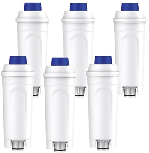 Lot de 6 filtres à eau de rechange pour De'Longhi® DLSC002 9310926 SER3017 5513292811 avec différents modèles ECAM