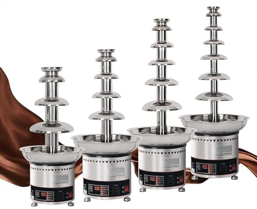 Commercial Chocolate Fountain Machine, Large Capacity 4/5/6/7 Tiers with Temperature Control for Melted Chocolate Fondue