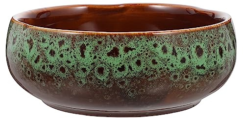 FONDOTIN Vaso Per Fiori Idroponico in Ceramica Ciotola Per Piantare Narcisi e Ninfee Contenitore Per Fiori Da Giardino Fioriera Rotonda Per Uso Interno Ed Esterno